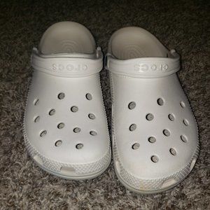 All white Crocs
